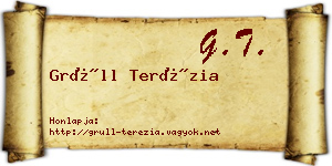 Grüll Terézia névjegykártya